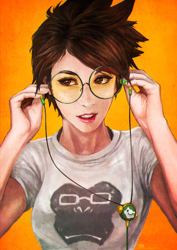 Person with Glasses and Earbuds