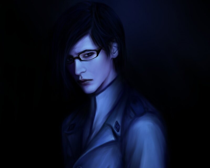 Person with Glasses — Blue
