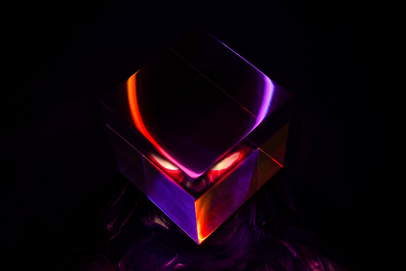 Person with Glowing Cube