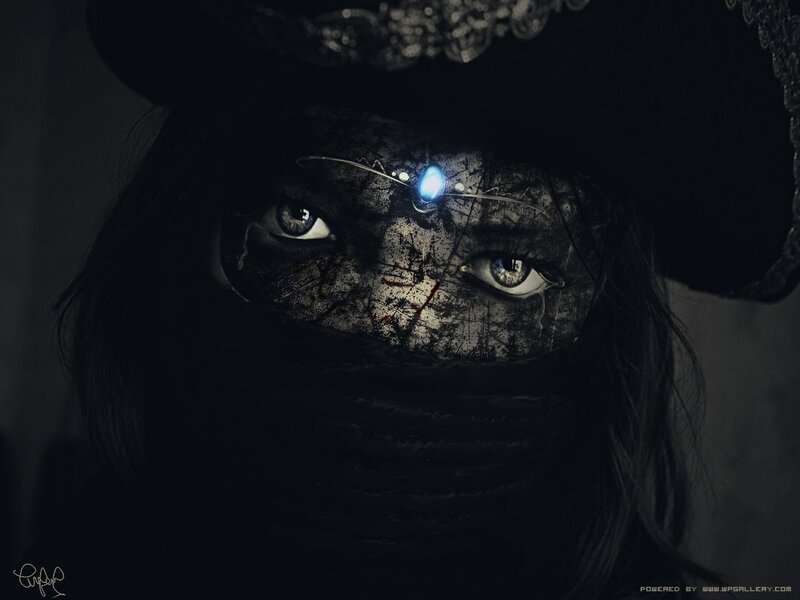 Person with Glowing Eye — Black, Dark