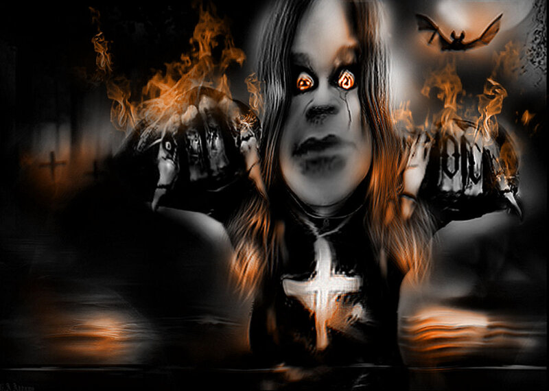 Person with Glowing Eyes — Black