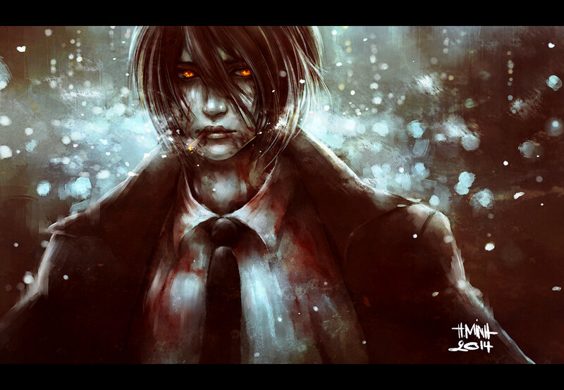 Person with Glowing Eyes — Brown