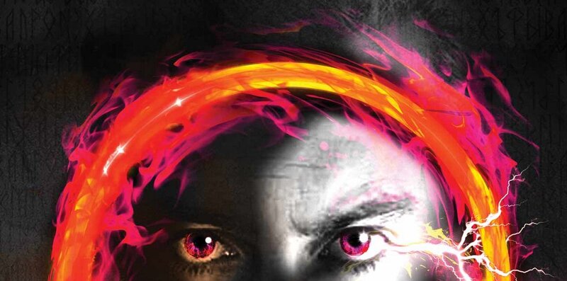 Person with Glowing Eyes — Red