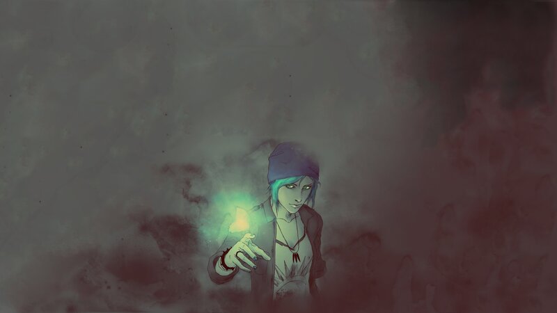 Person with Glowing Hand — Gray