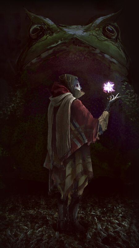 Person with Glowing Orb — Green