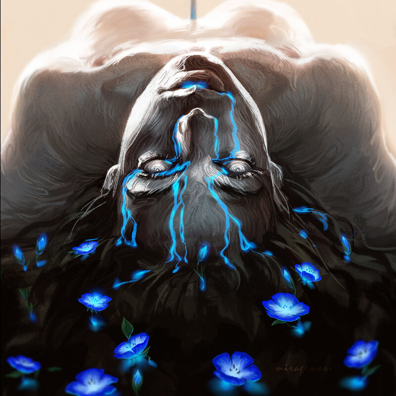 Person with Glowing Tears