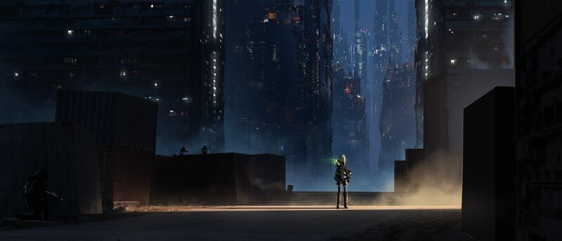 Person with Glowing Weapon