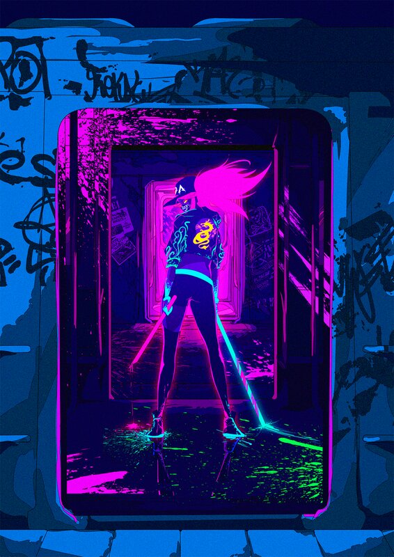 Person with Glowing Weapons