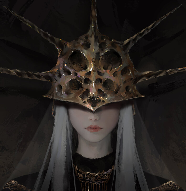 Person with Golden Mask