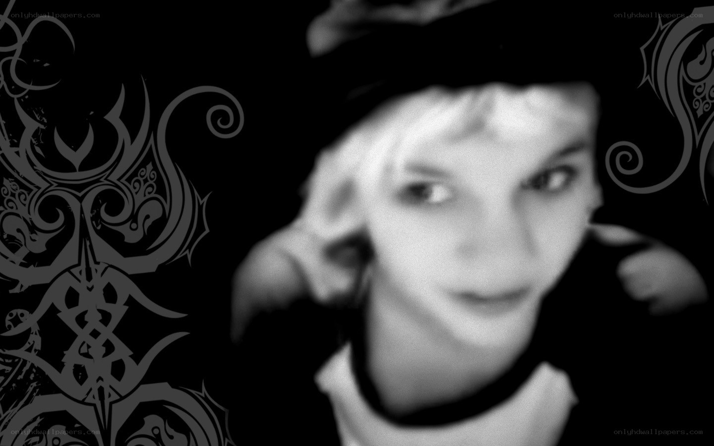 person with graphic background