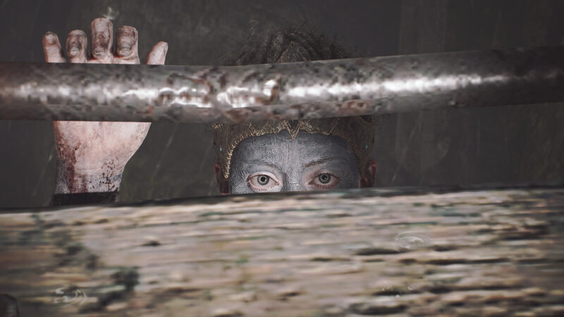 Person with Gray Face Paint