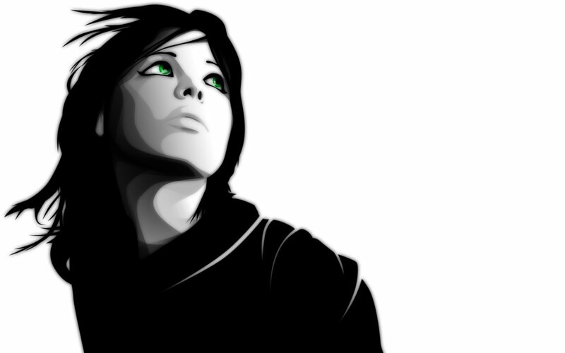 Person with Green Eyes — Black