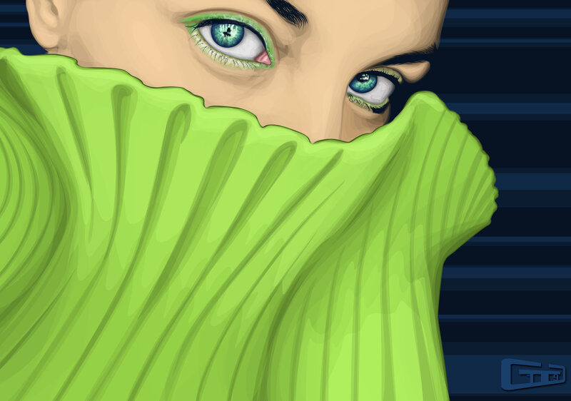 Person with Green Eyes — Dramatic
