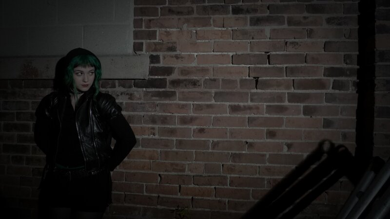 Person with Green Hair — Black
