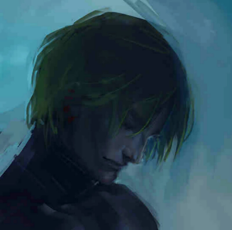 Person with Green Hair — Blue
