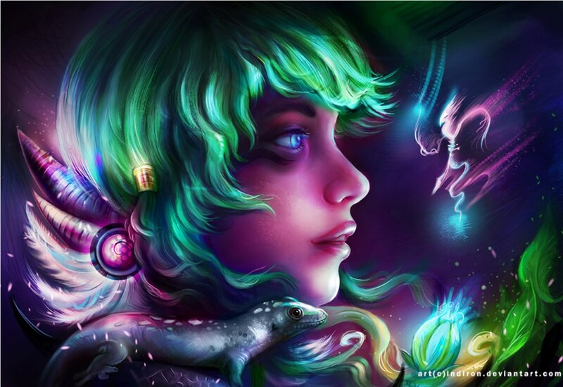 Person with Green Hair — Dreamy