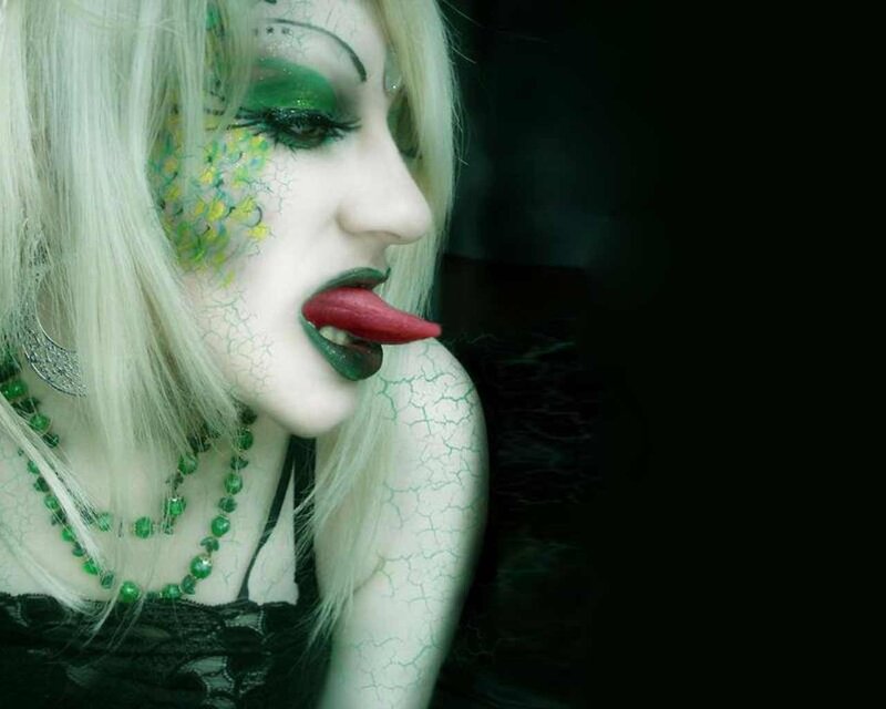 Person with Green Makeup