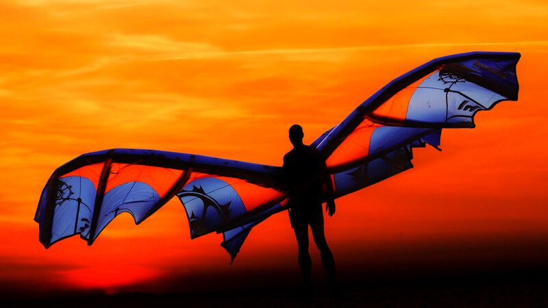 Person with Hang Glider