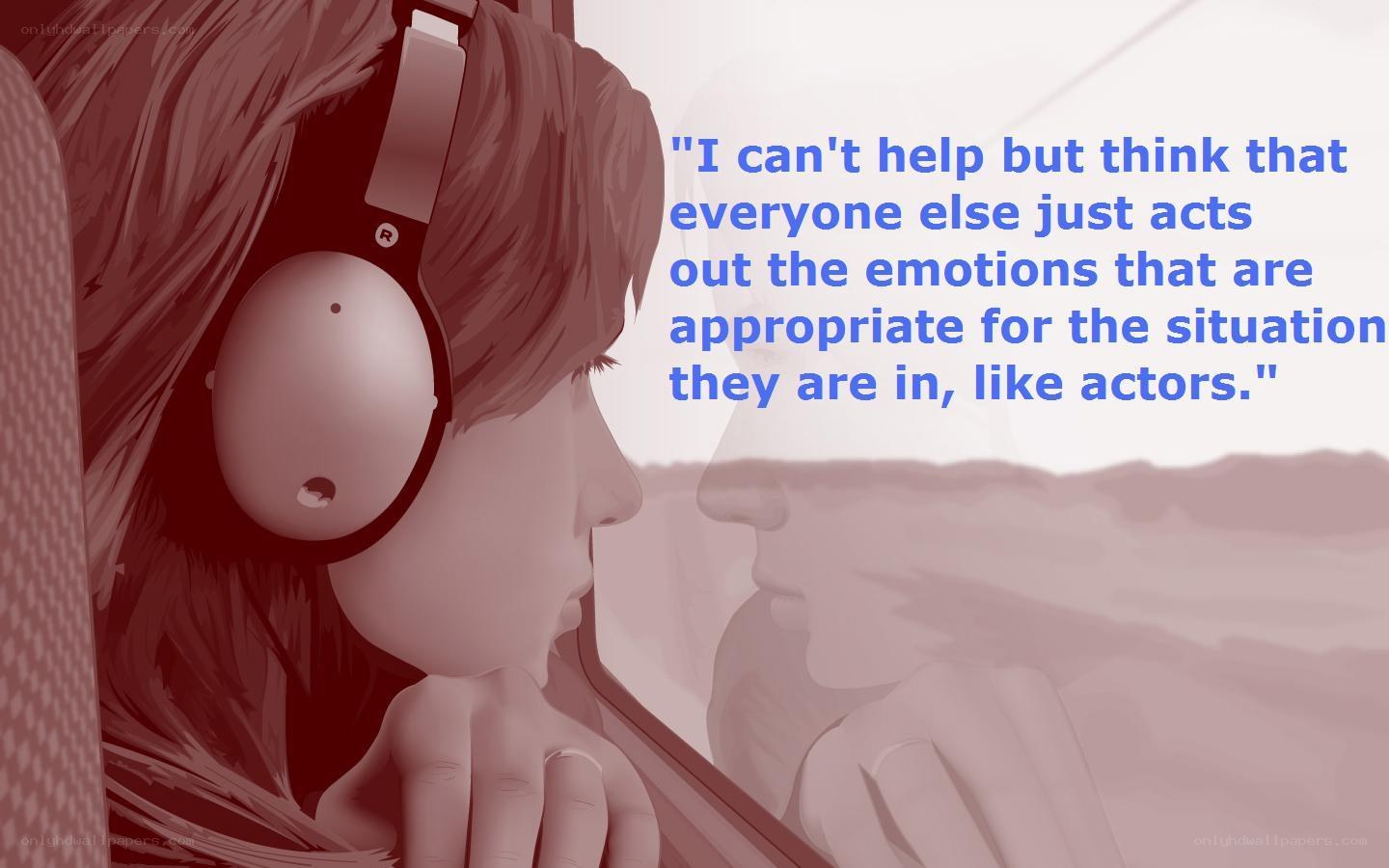 person with headphones thinking