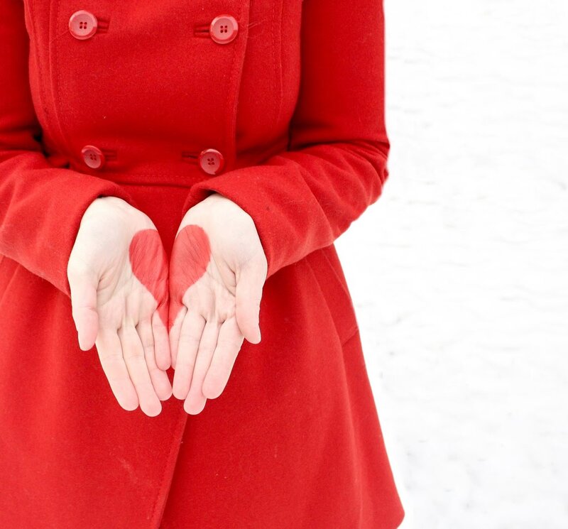 Person with Heart-shaped Hands