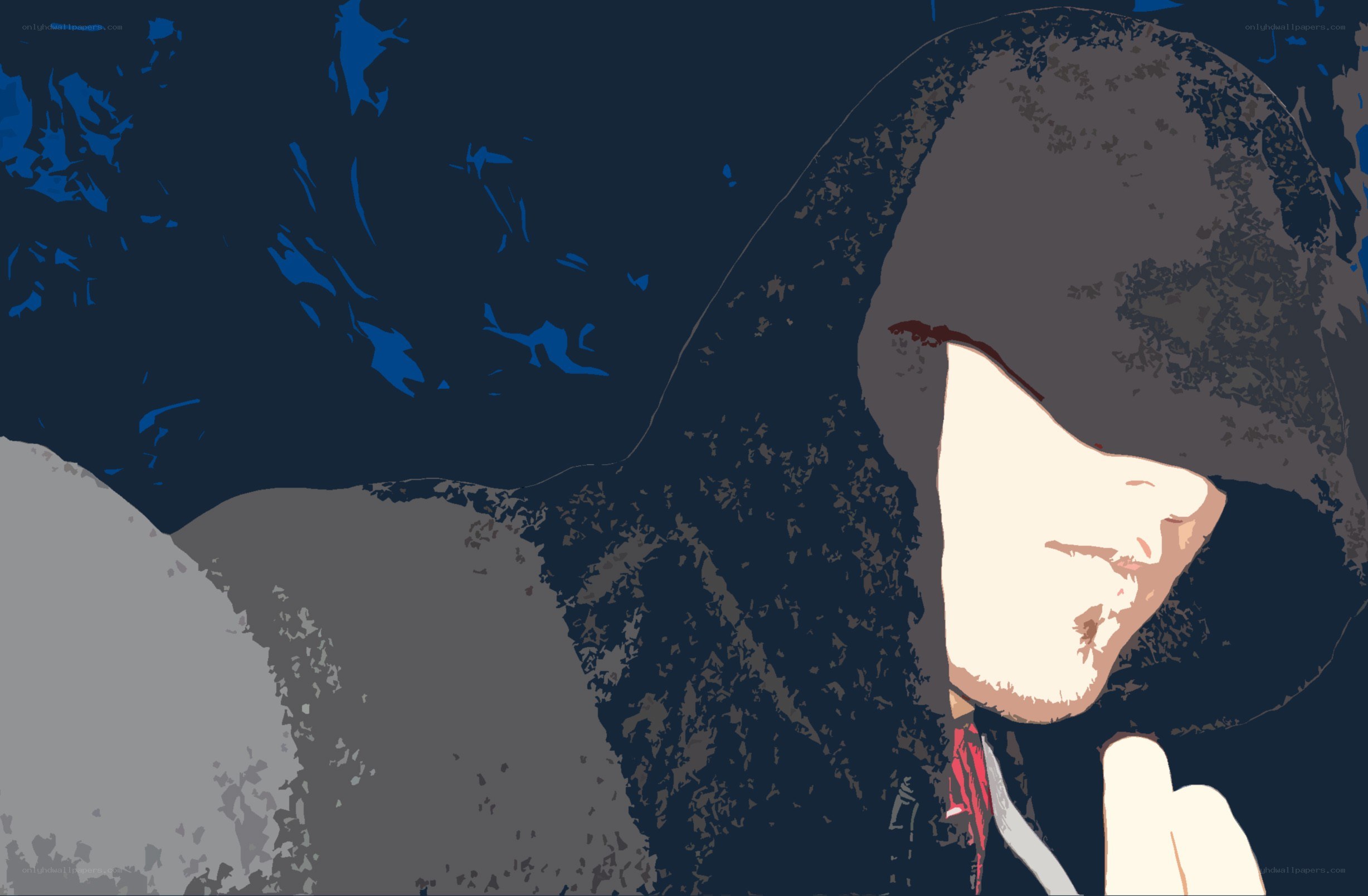 person with hood in dark setting