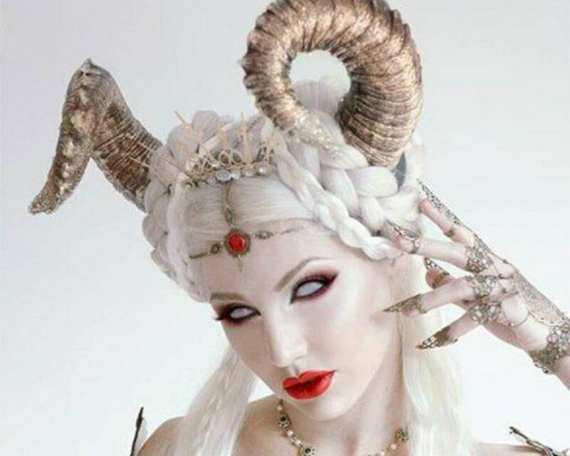 Person with Horns and Makeup