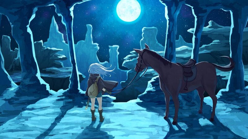 Person with Horse in Cave