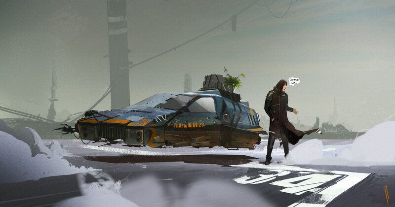 Person with Hovercar