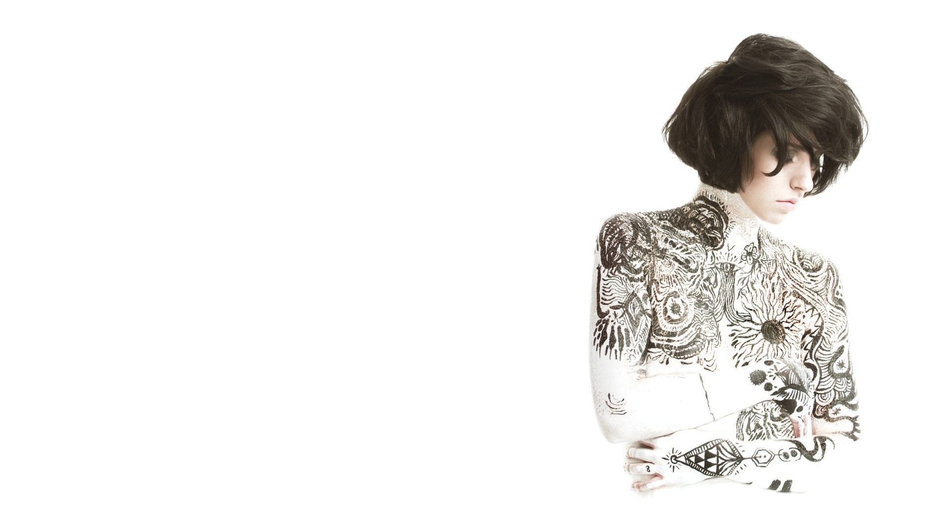 person with intricate body art