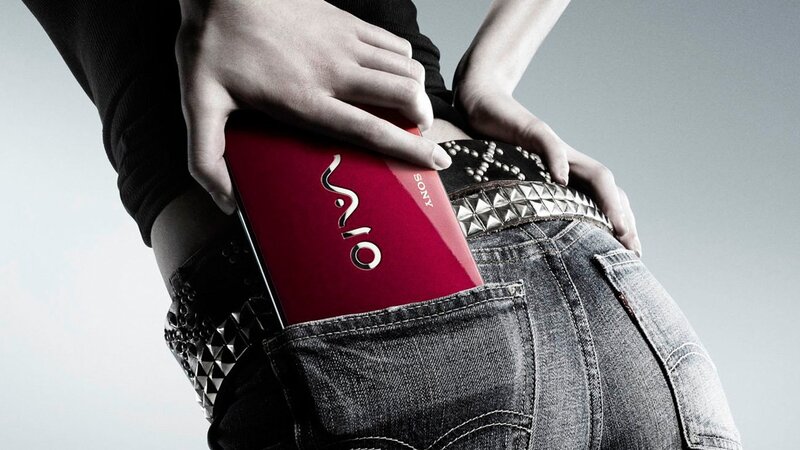 Person with Laptop — Red
