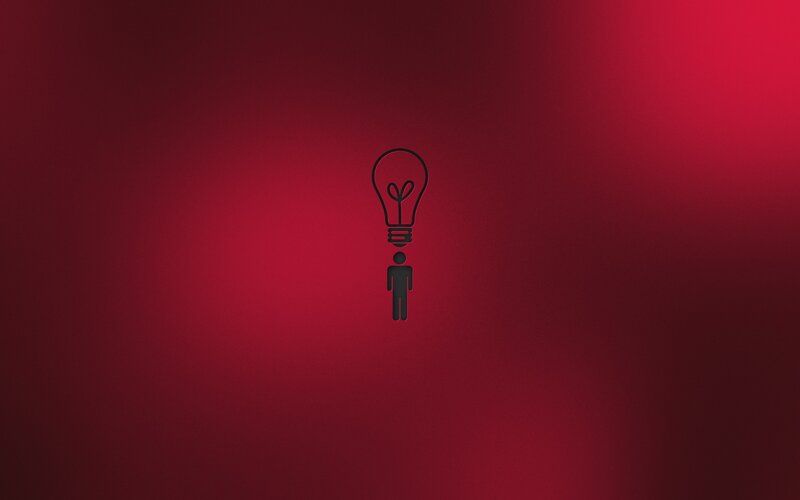 person with light bulb icon