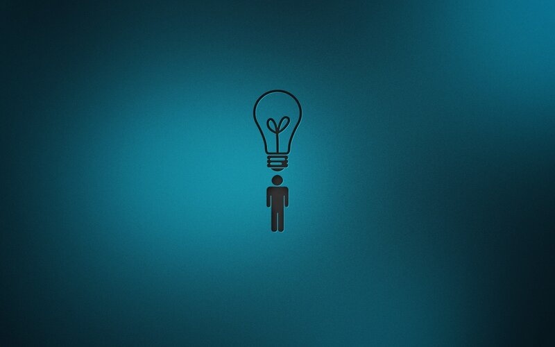 Person with Light Bulb