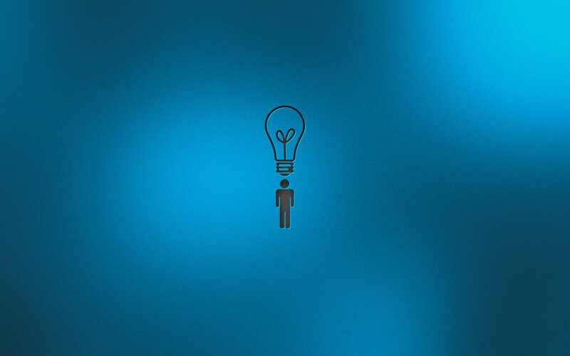Person with Lightbulb