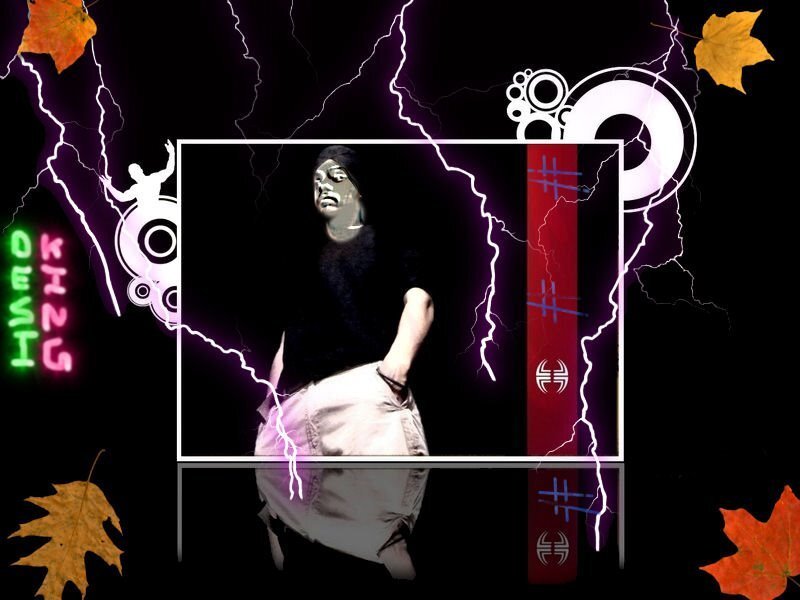 person with lightning effects