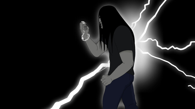 person with lightning powers