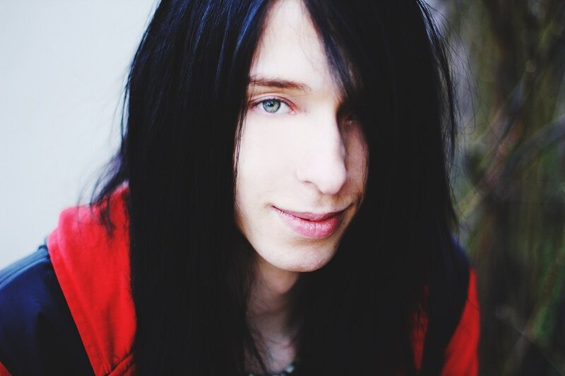Person with Long Black Hair — Neutral