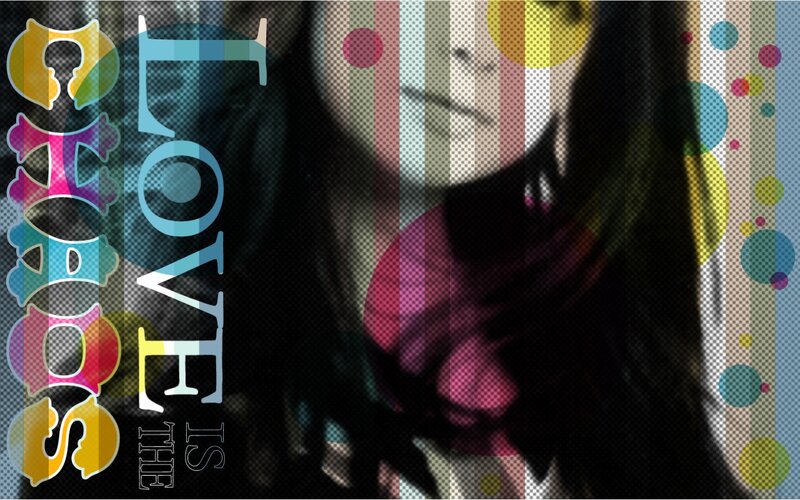Person with Long Hair — Blue, Abstract