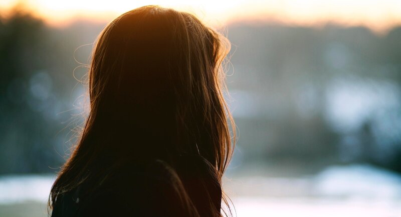 Person with Long Hair — Brown, Serene
