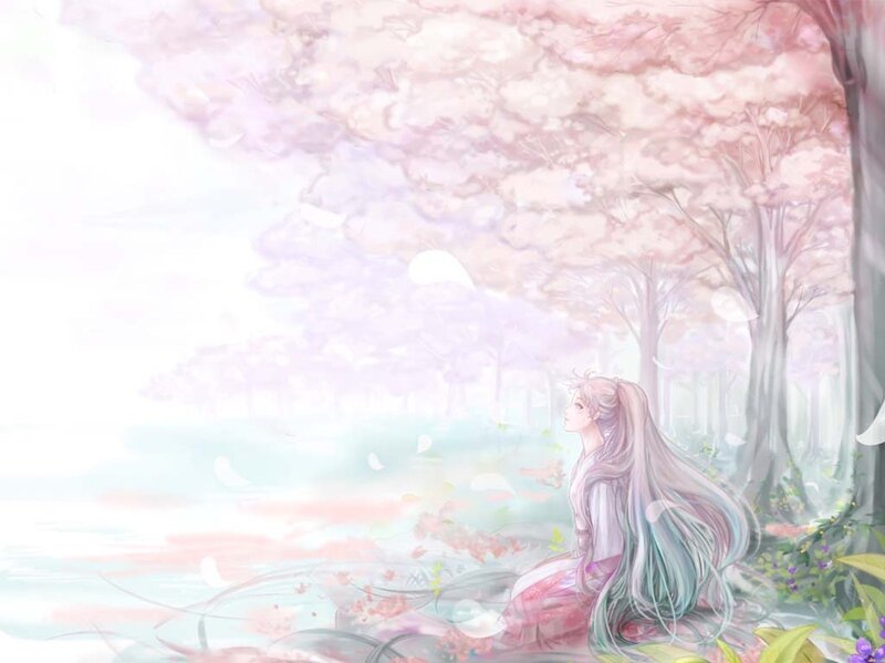 Person with Long Hair — Pink
