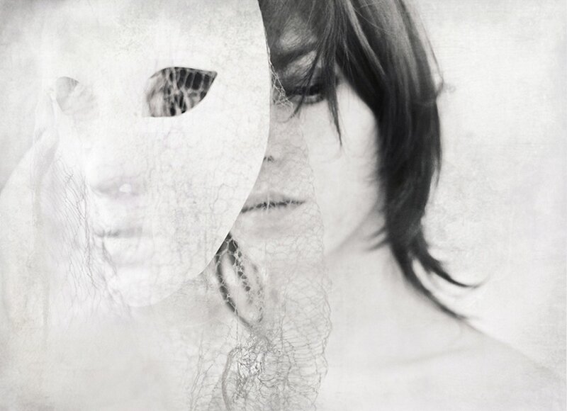 Person with Mask Overlay