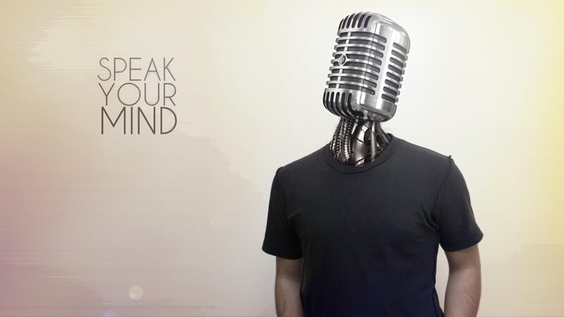 Person with Microphone Head — Black