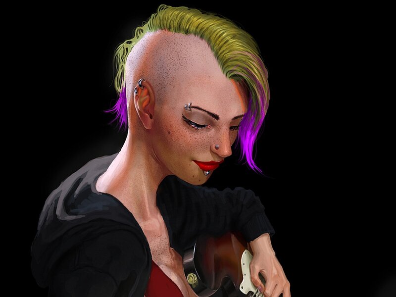Person with Mohawk Hair