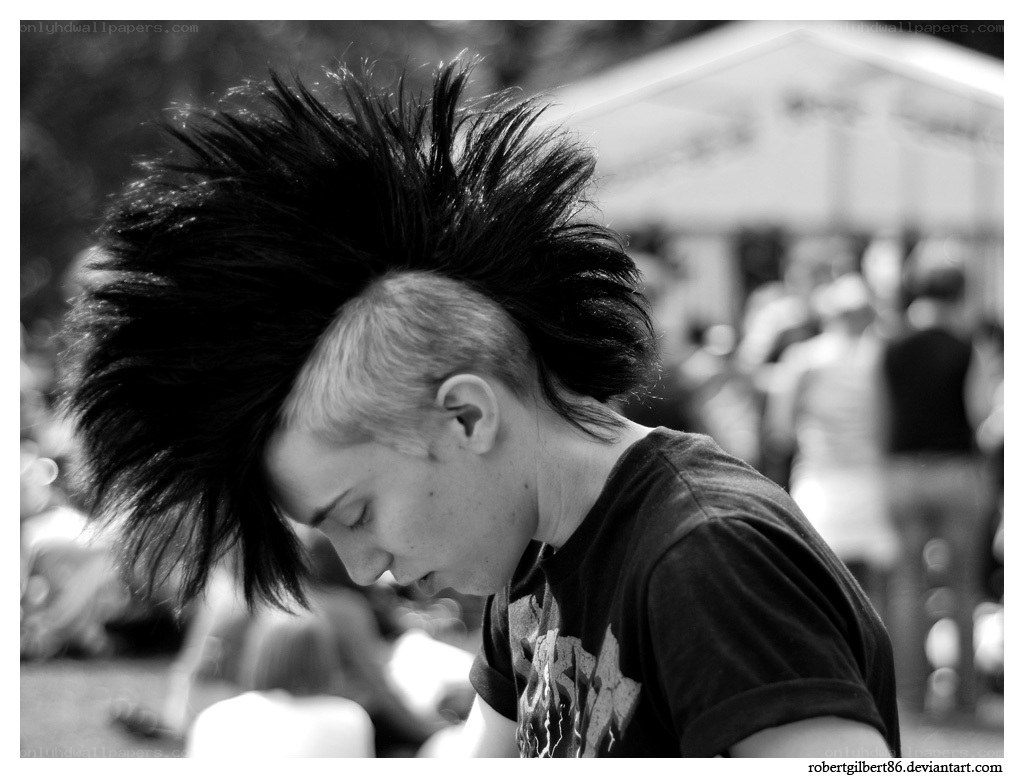 person with mohawk hairstyle