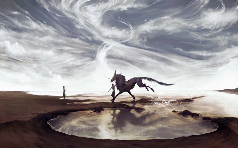 Person with Mythical Horse