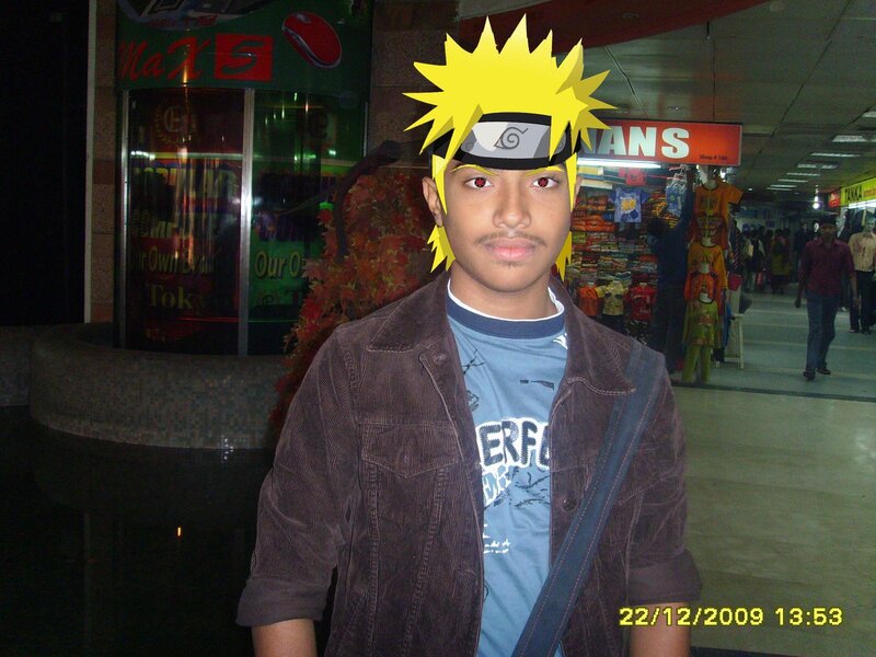 person with Naruto filter
