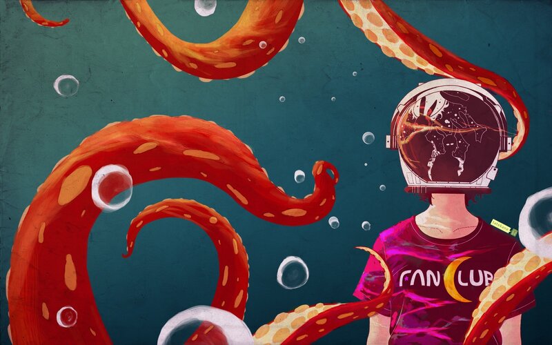 person with octopus tentacles