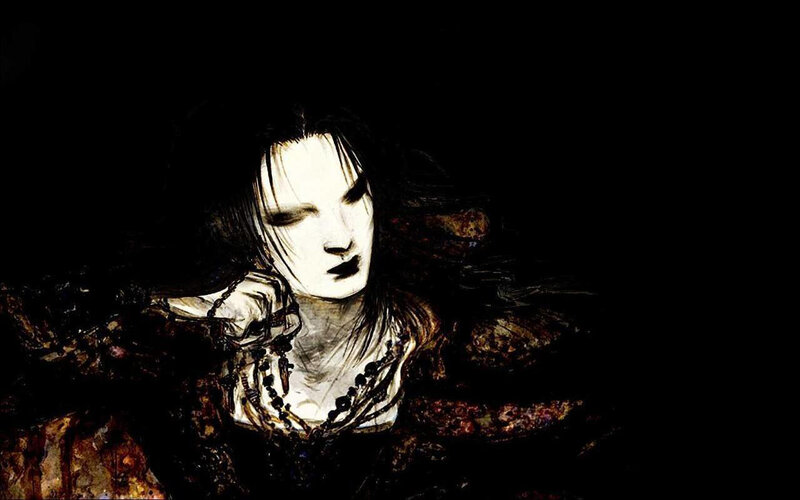 Person with Pale Face — Black