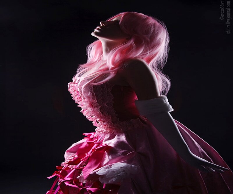 Person with Pink Hair — Dramatic, Photograph, Dress