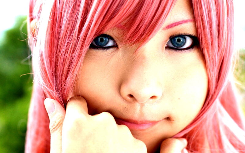 Person with Pink Hair — Neutral, Afternoon, Photograph