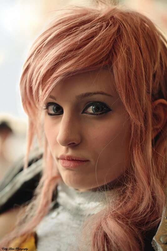 Person with Pink Hair — Serious, Photograph